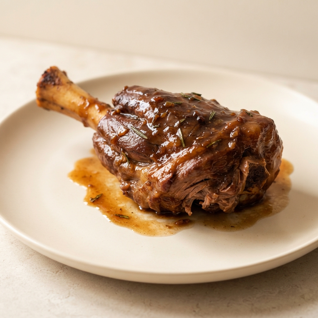 Lamb Shanks Braised with Saba
