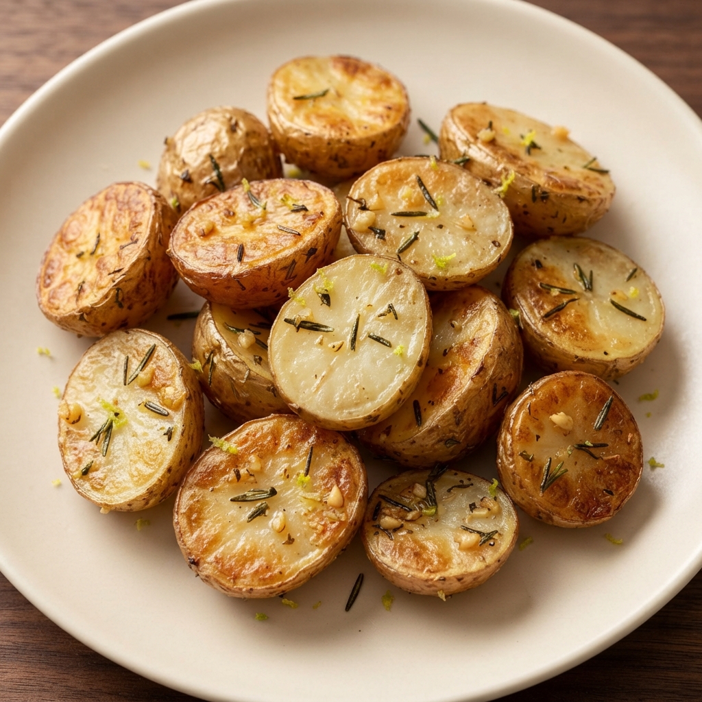Crispy Air-Fried Baby Potatoes with Rosemary and Garlic