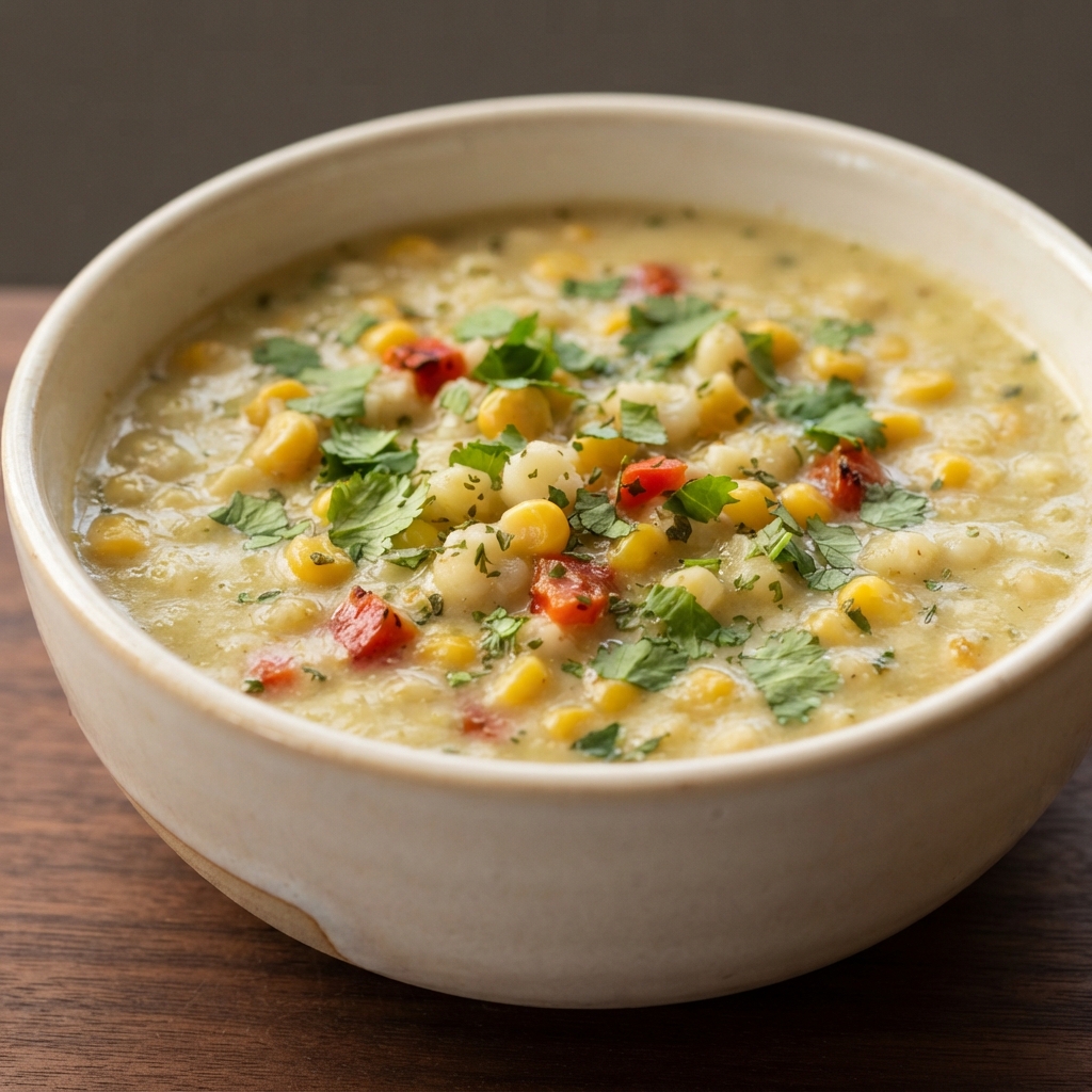 Southwestern Tomatillo Corn Chowder