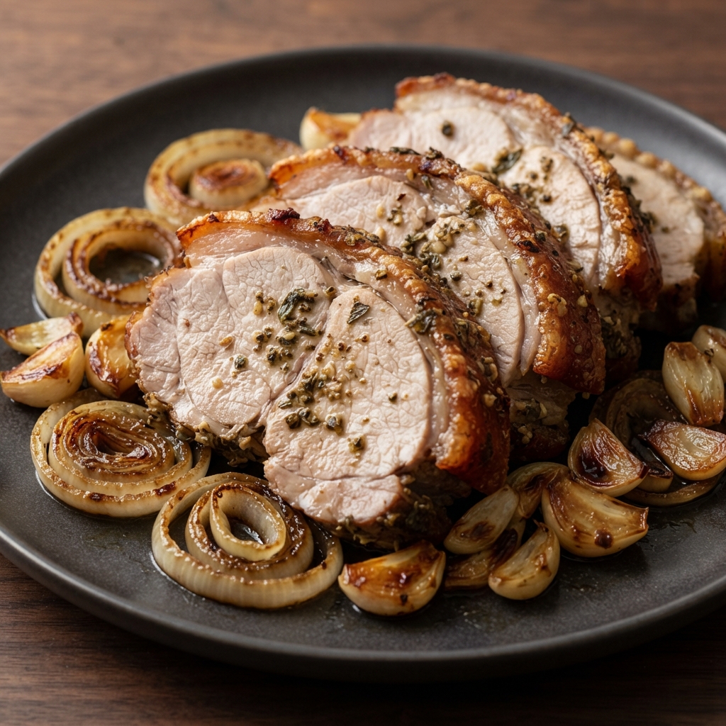 Herb-Garlic Pork Leg Roast