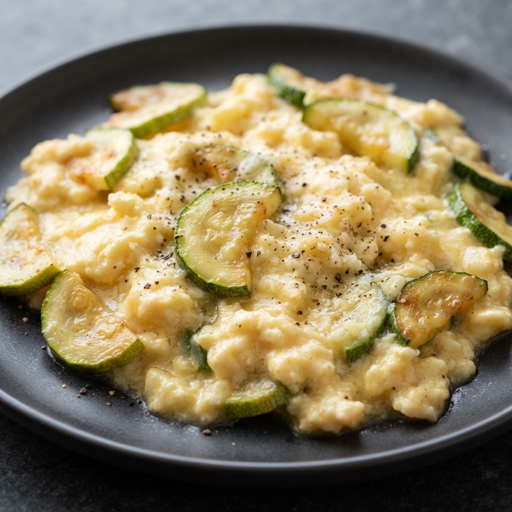 Zucchini-Parmesan Scrambled Eggs