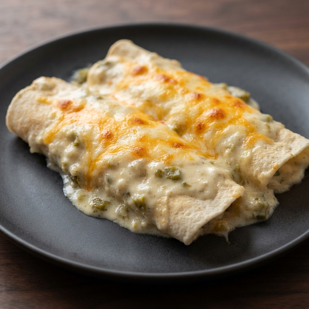 Creamy Chicken Sour Cream Enchiladas