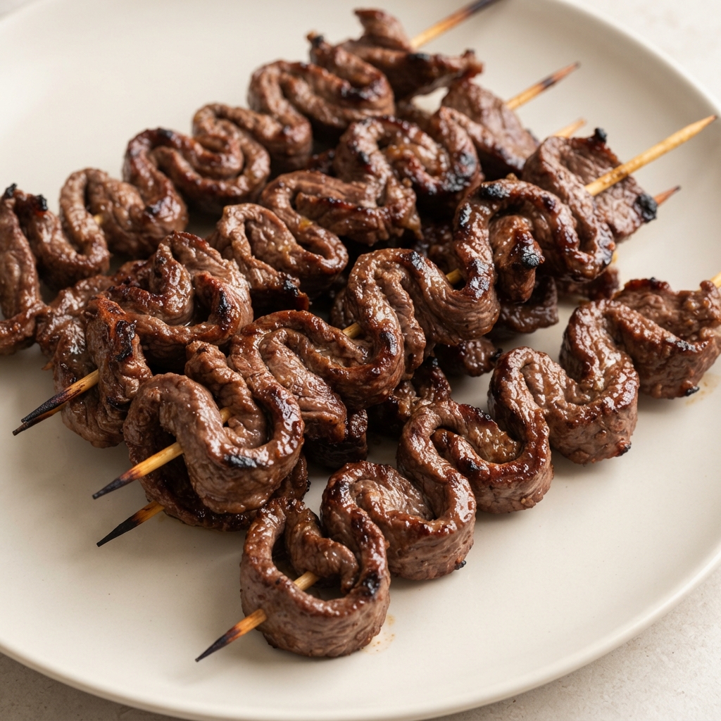 Red Wine and Orange Marinated Beef Skewers