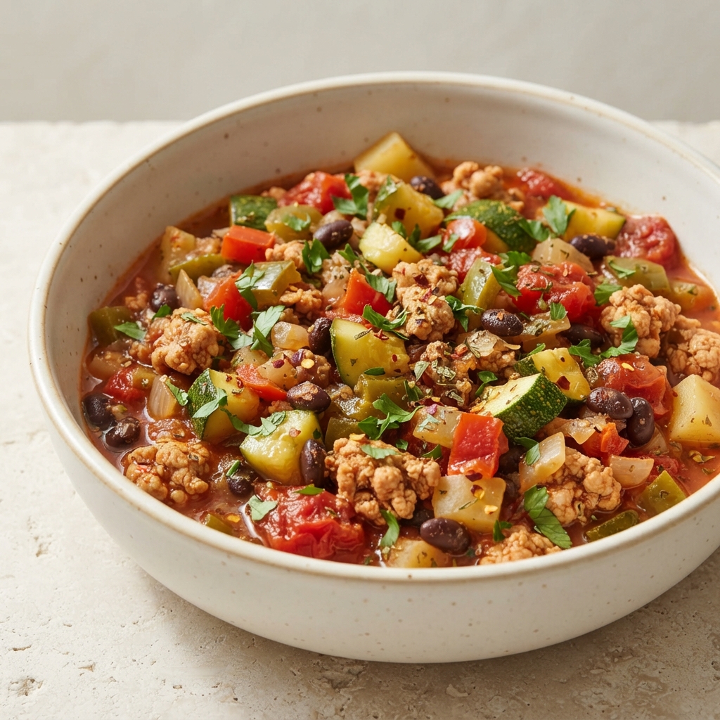 Turkey, Zucchini, and Bean One-Pan Skillet