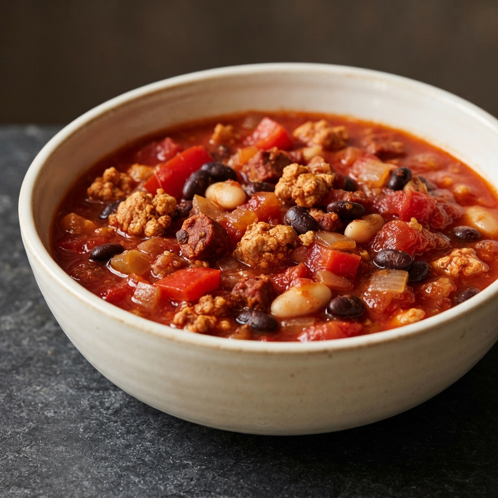 Chorizo and Chicken Bean Chili