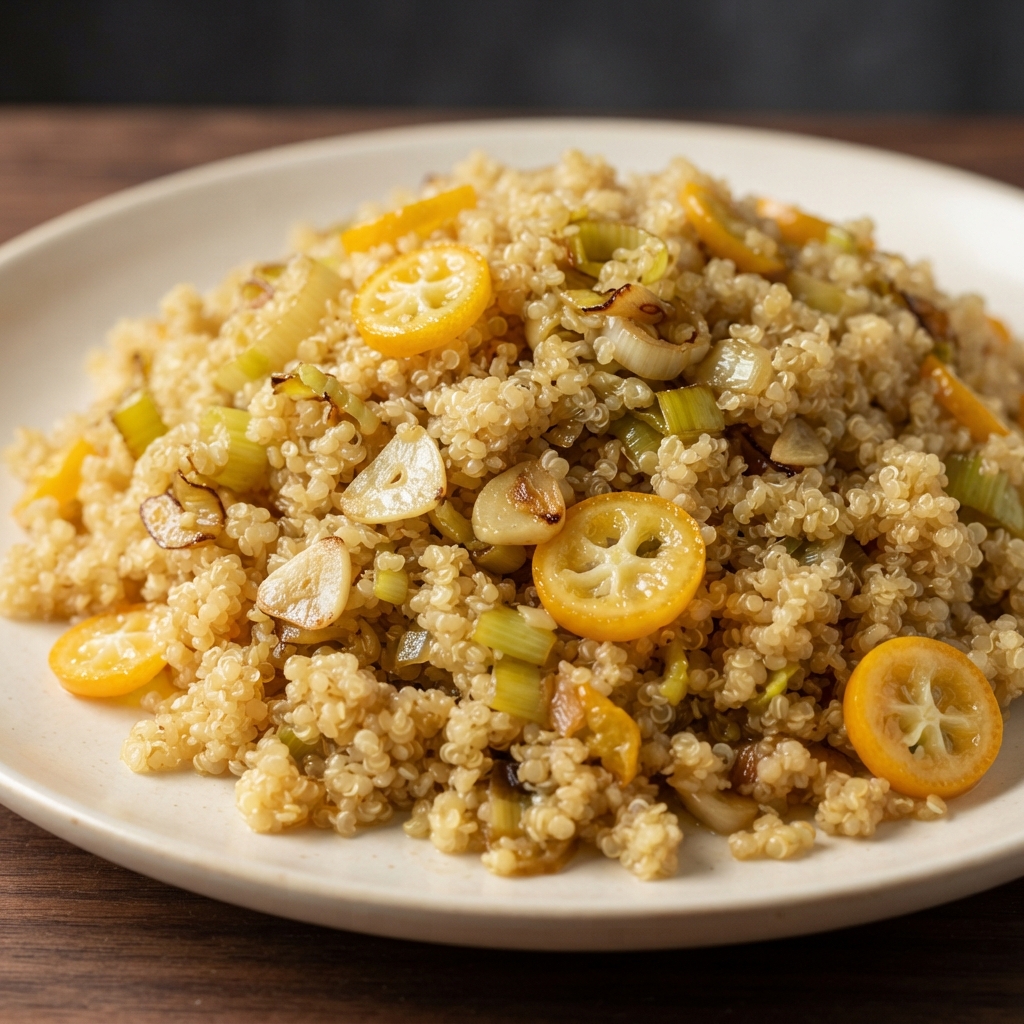 Kumquat and Leek Quinoa Pilaf