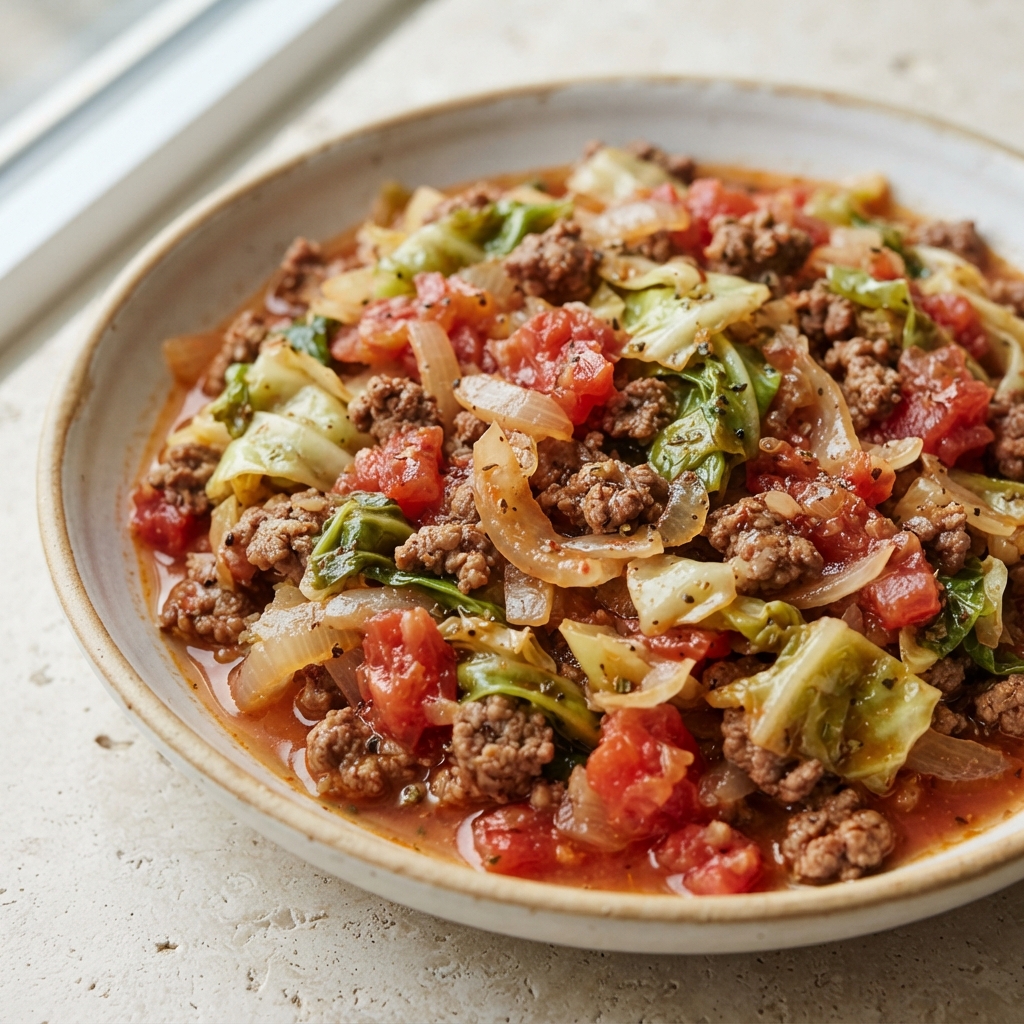Ground Beef and Cabbage
