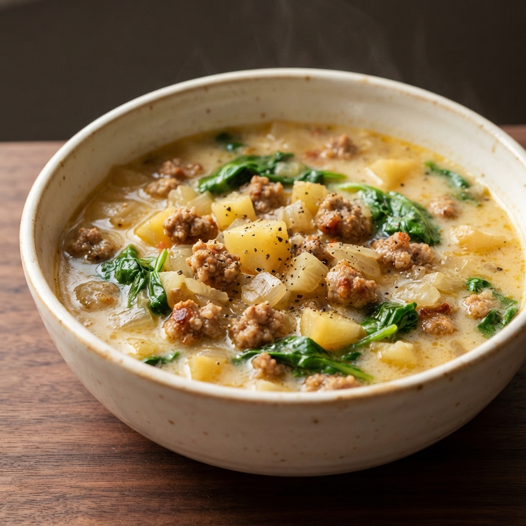 Rustic Tuscan-Style Sausage and Potato Soup