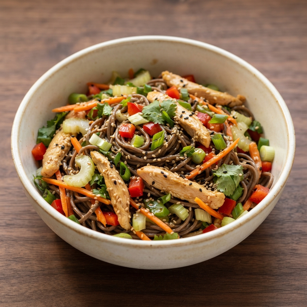 Soba Noodle Salad with Chicken and Sesame