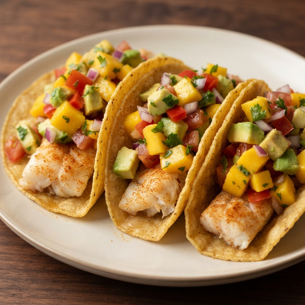 Mahi Mahi Tacos with Fresh Mango Salsa