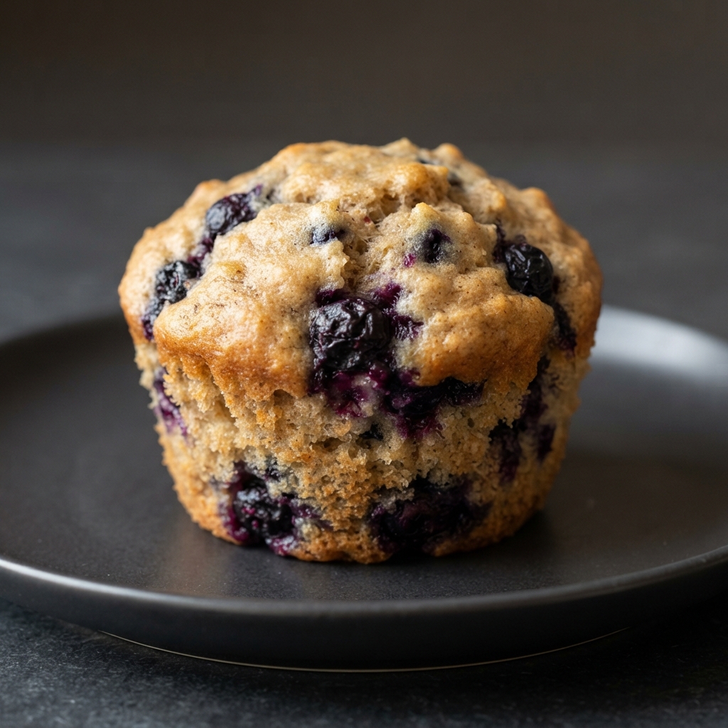 Blueberry Banana Whole-Wheat Muffins (No Added Sugar)