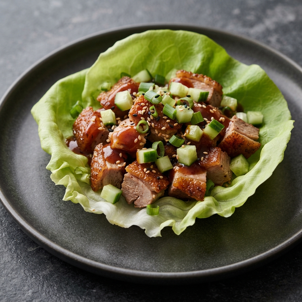 Easy "Peking Duck" Lettuce Cups