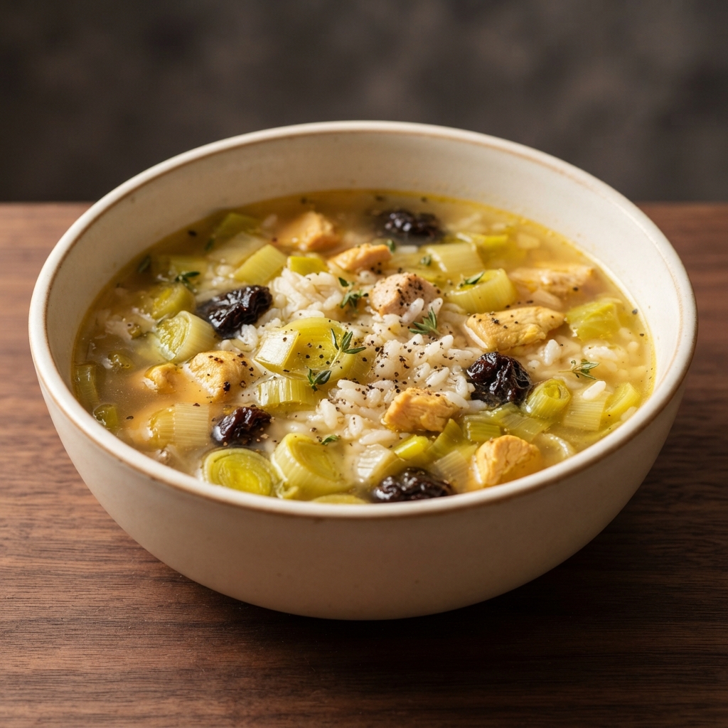 Scottish Cock-a-Leekie Soup