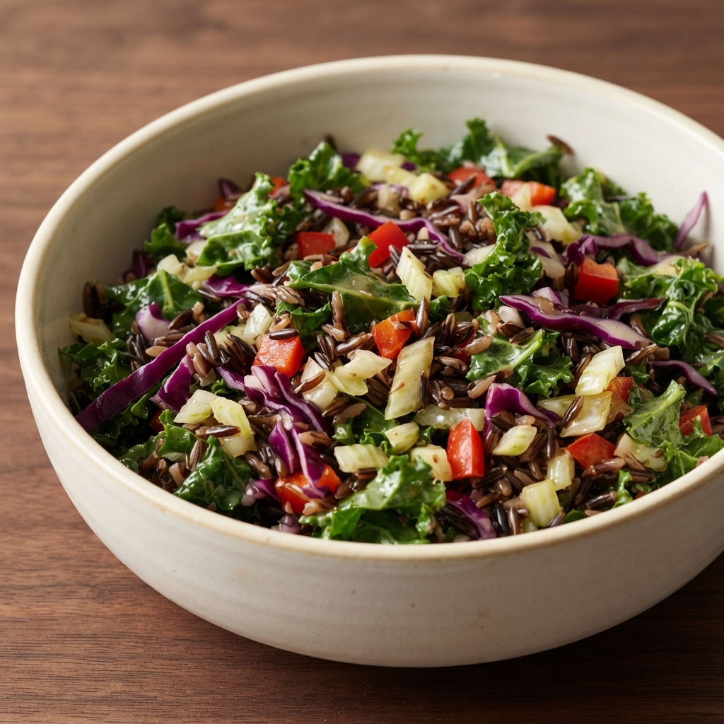 Kale and Wild Rice Salad, Seattle Style