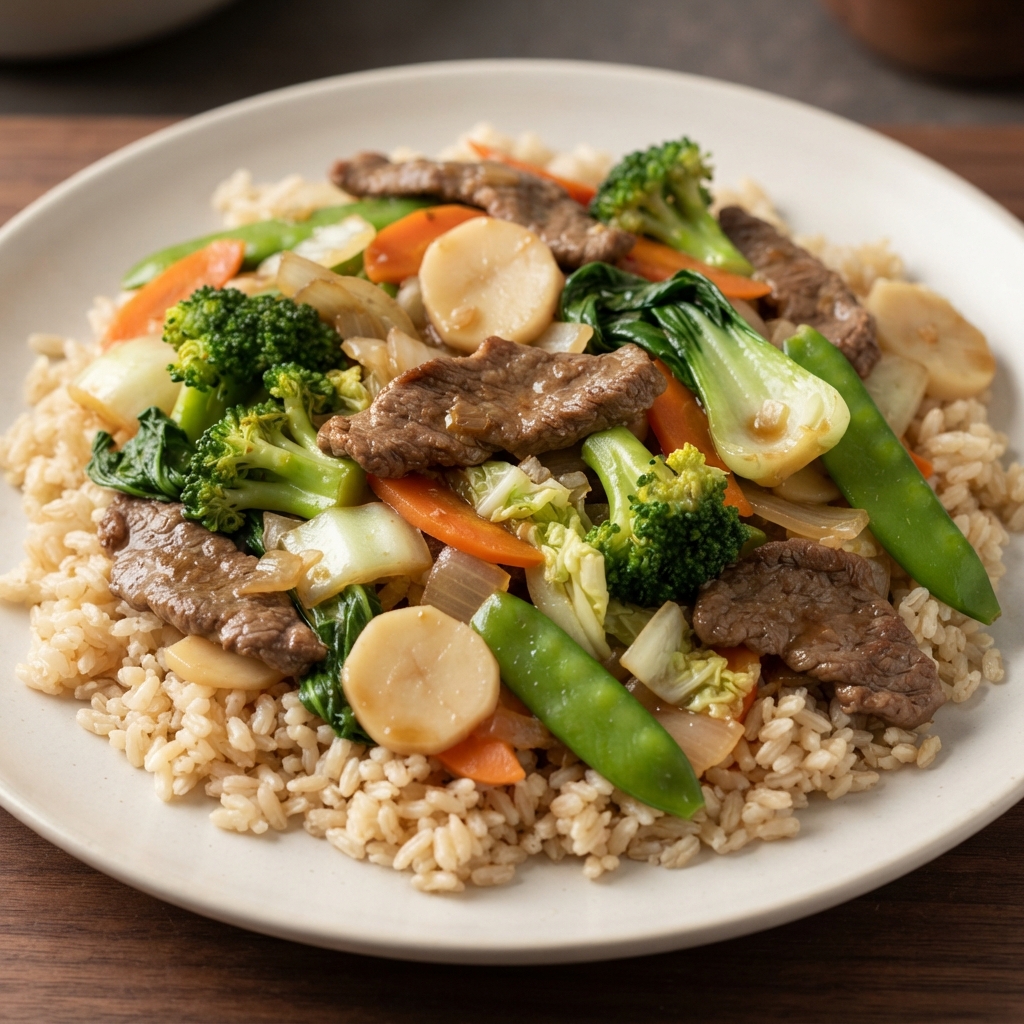 Ginger-Soy Beef and Veggie Stir-Fry
