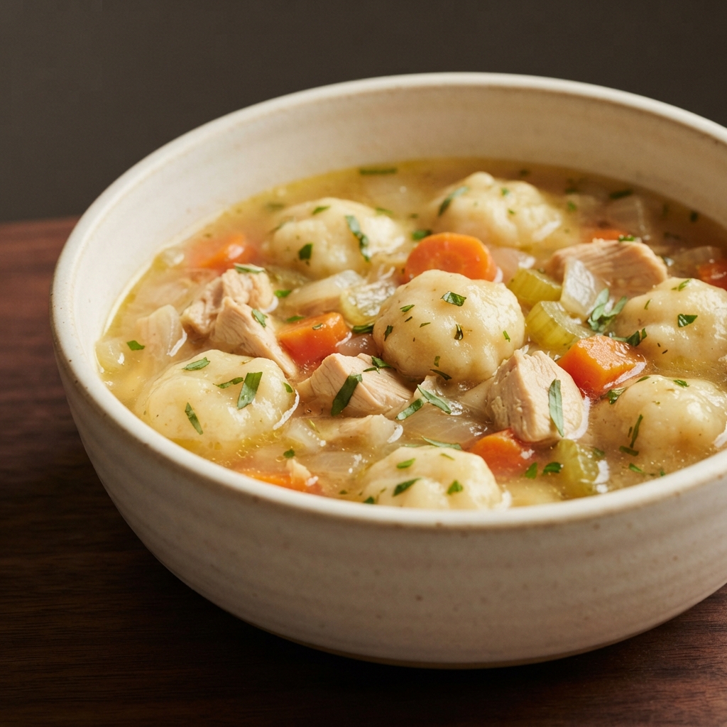 Hearty Chicken and Dumpling Soup