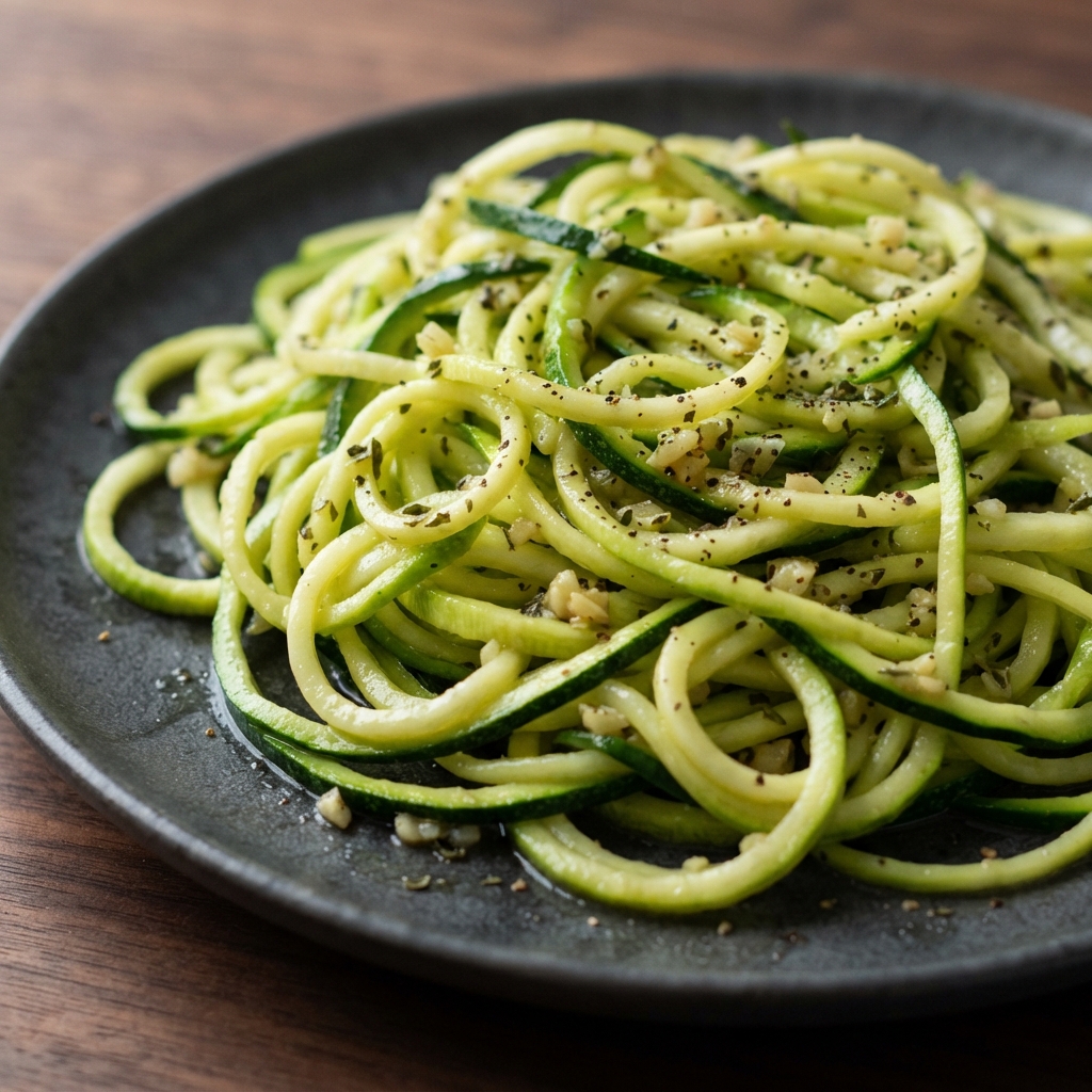 Speedy Garlic Zucchini Noodles