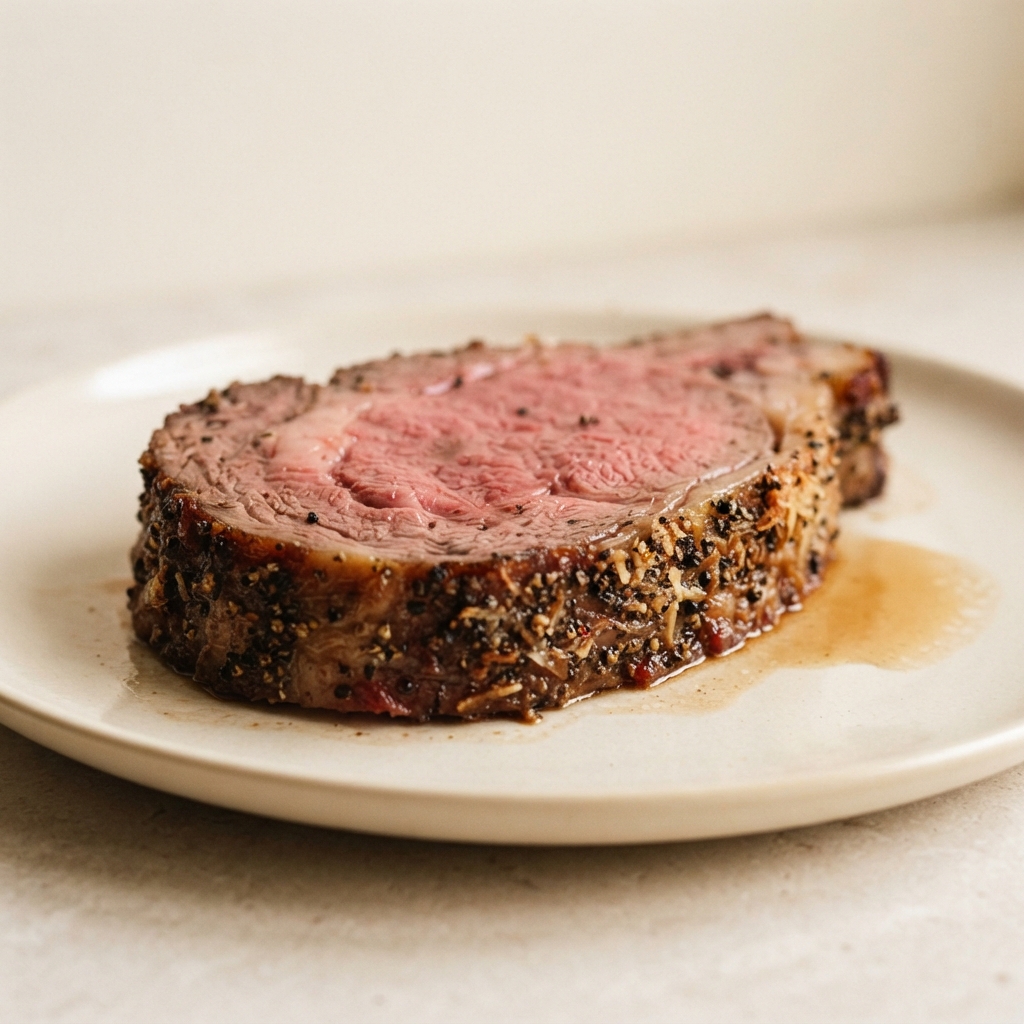 Black Pepper–Parmesan Crusted Prime Rib