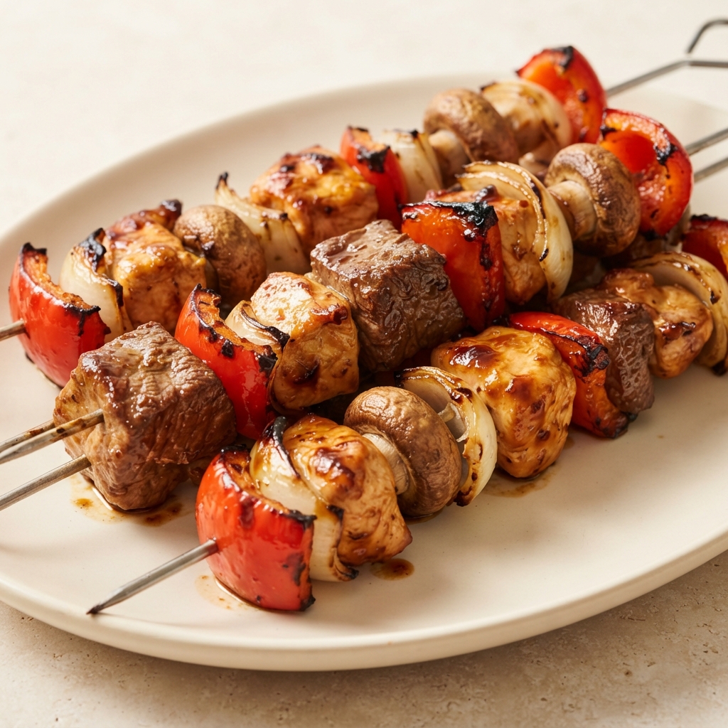 Honey-Teriyaki Mixed Grill Kabobs
