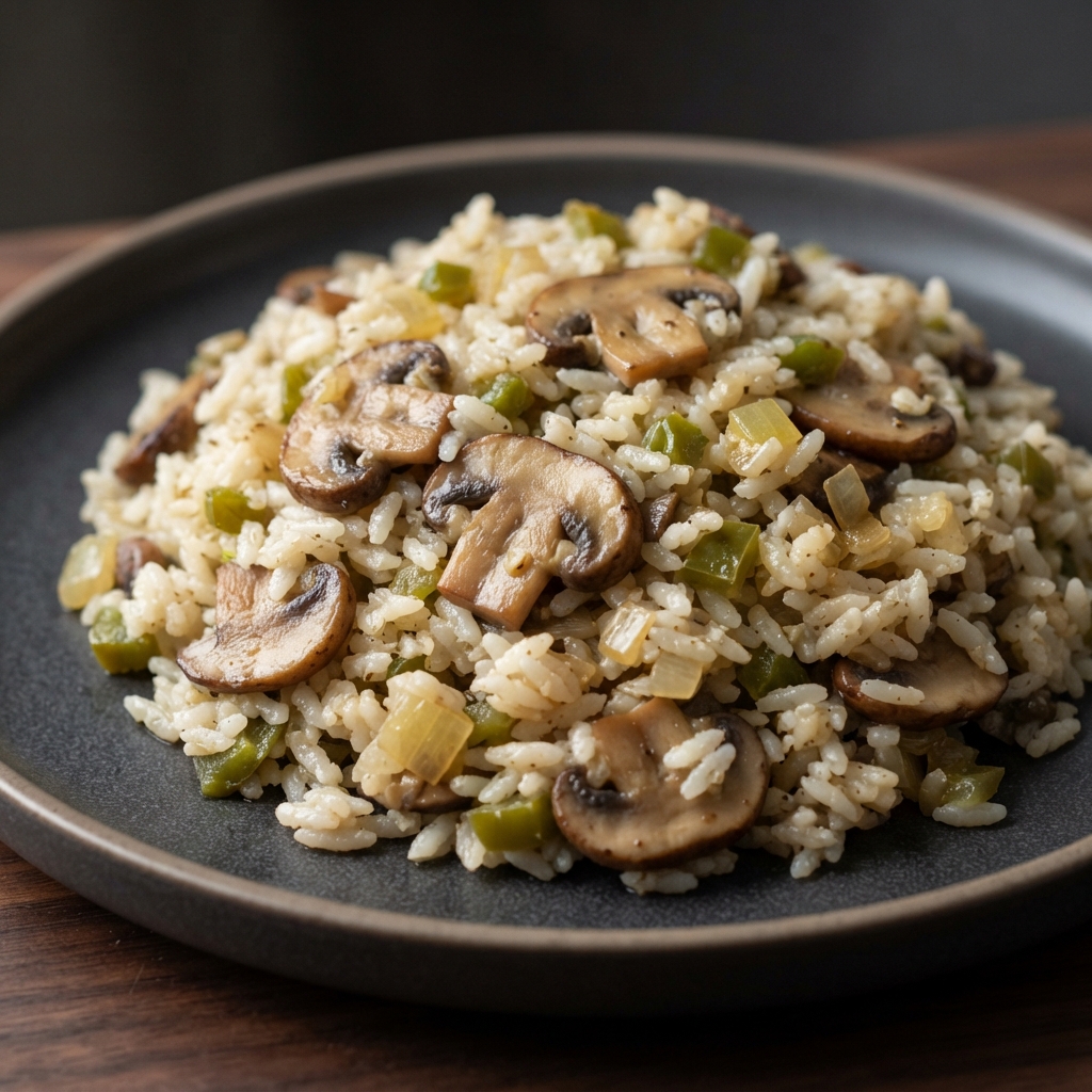 Buttery Mushroom Rice Pilaf