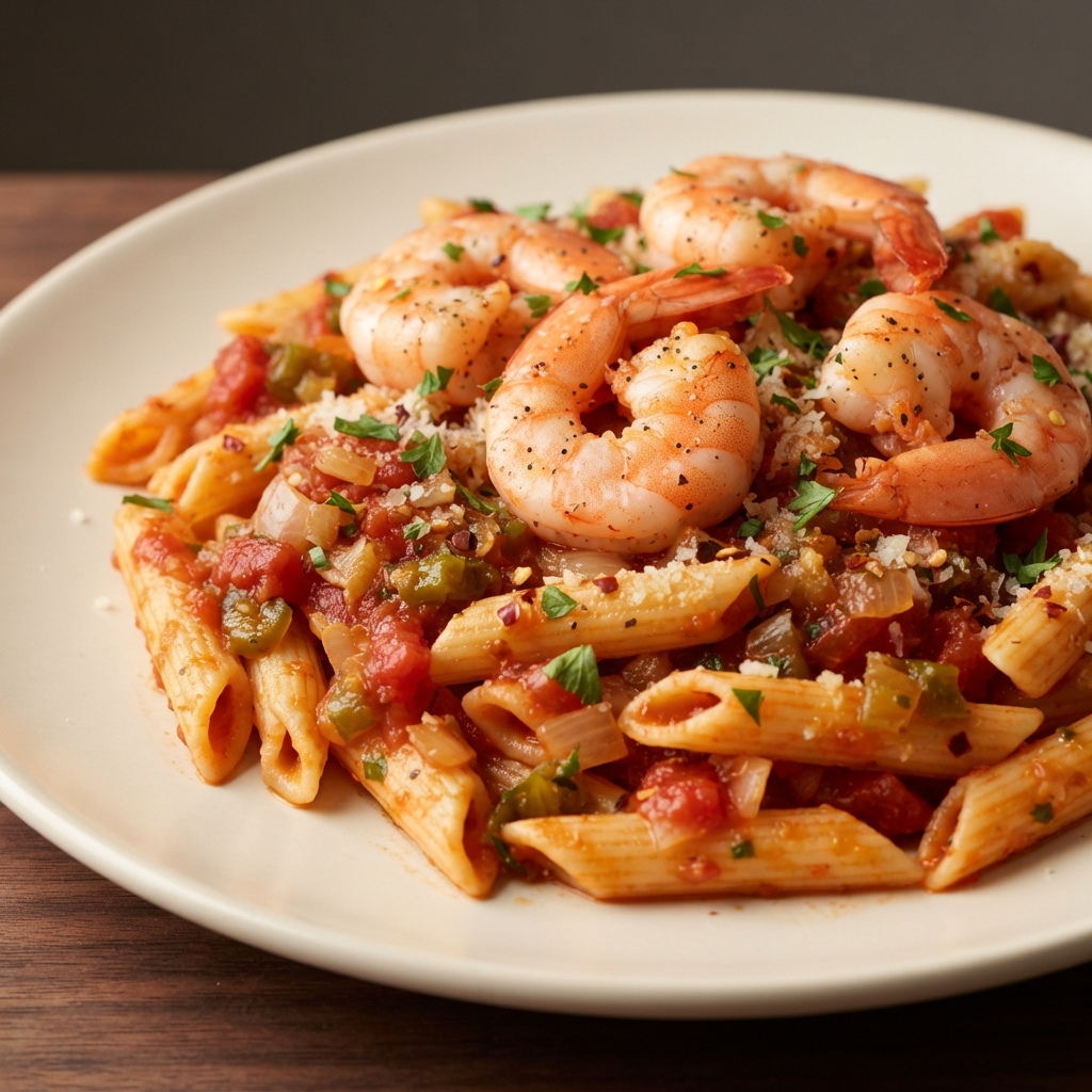 Chili-Kissed Shrimp Scampi with Tomatoes