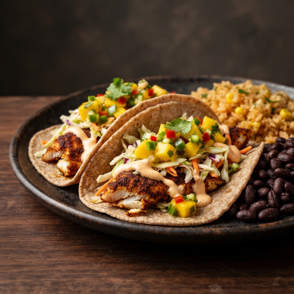 Chipotle Tilapia Tacos with Mango-Cilantro Relish