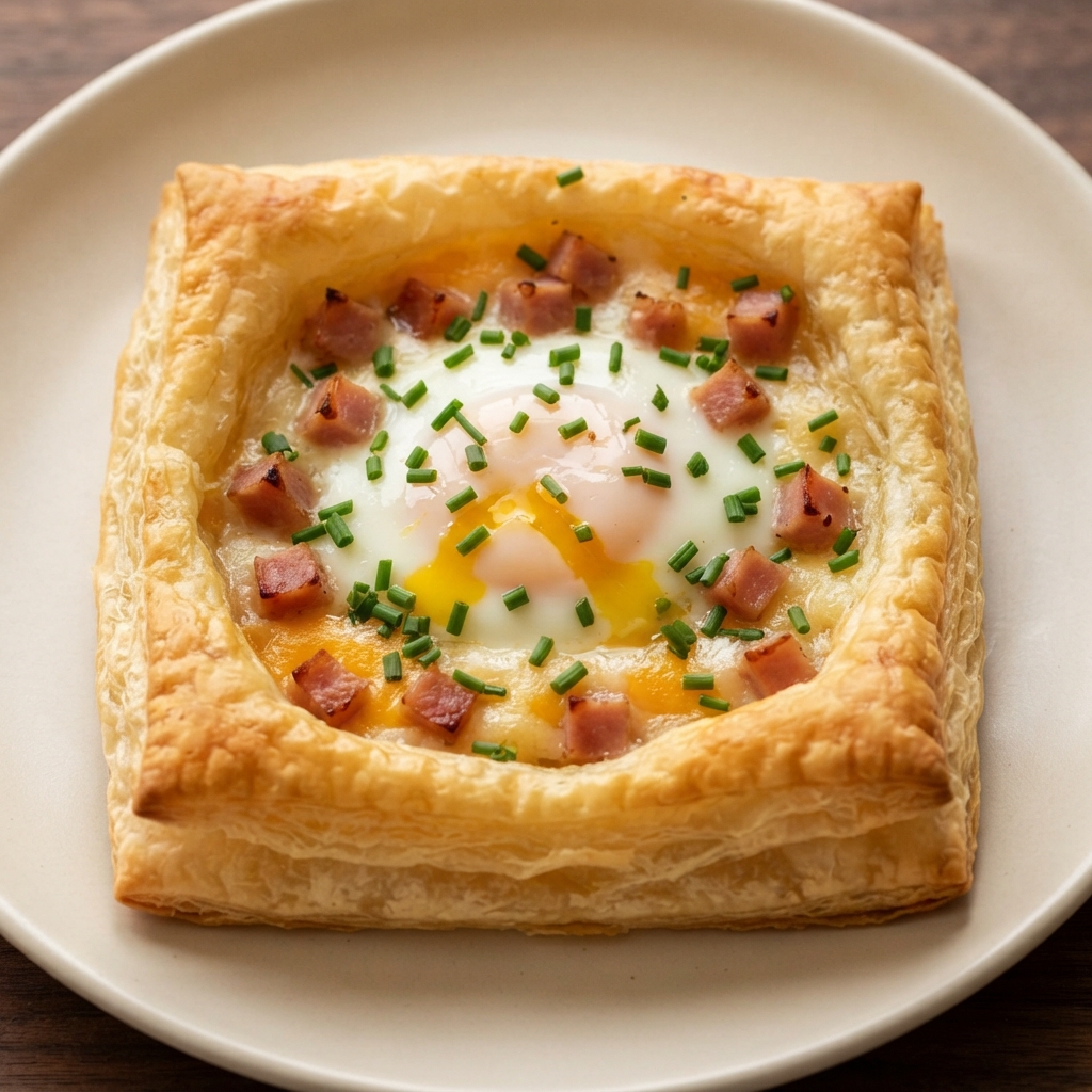 Air Fryer Breakfast Egg-in-a-Hole Puff Pastry Tarts
