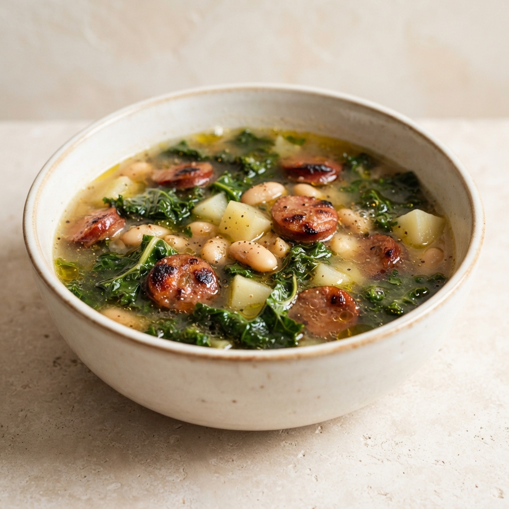 Caldo Verde: Portuguese Kale and Sausage Soup