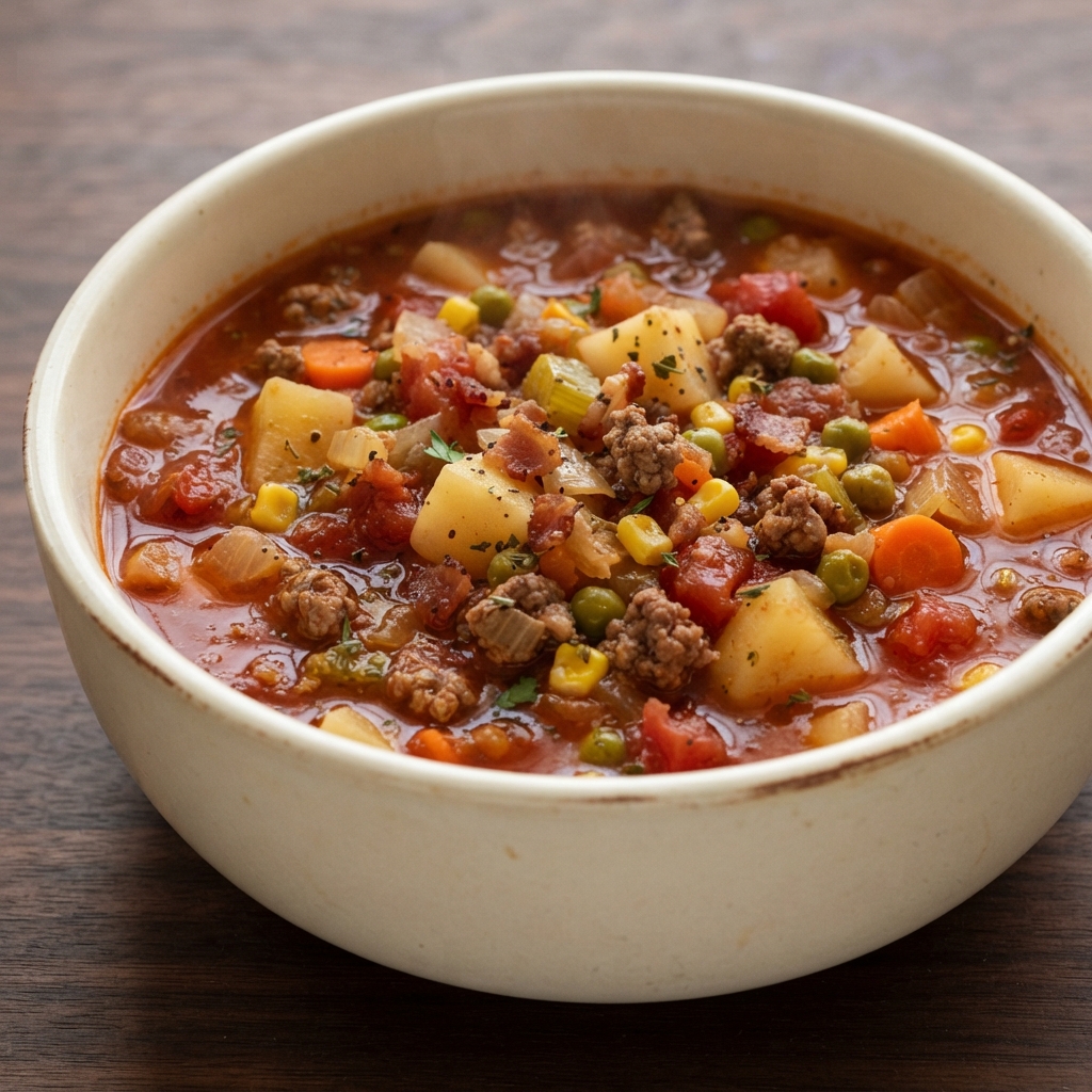 Kitchen Sink Beef and Veggie Soup