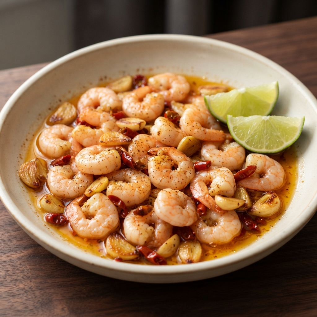 Chilean-Style Pil Pil Shrimp with Garlic and Pisco