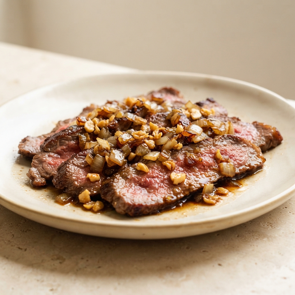 Pinoy-Style Bistek (Beef Steak)