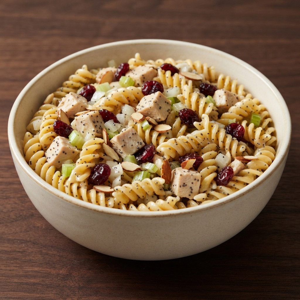 Chicken Pasta Salad with Poppy Seed Dressing