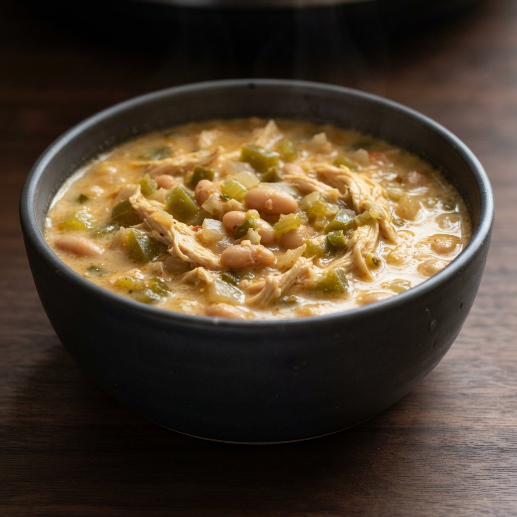 Slow Cooker Cajun White Chicken Chili