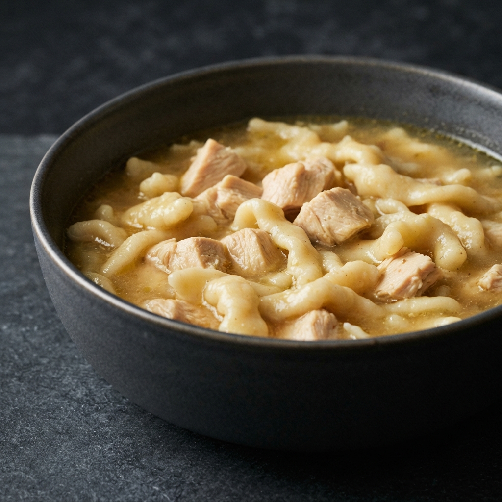Homestyle Chicken with Noodle-Style Dumplings
