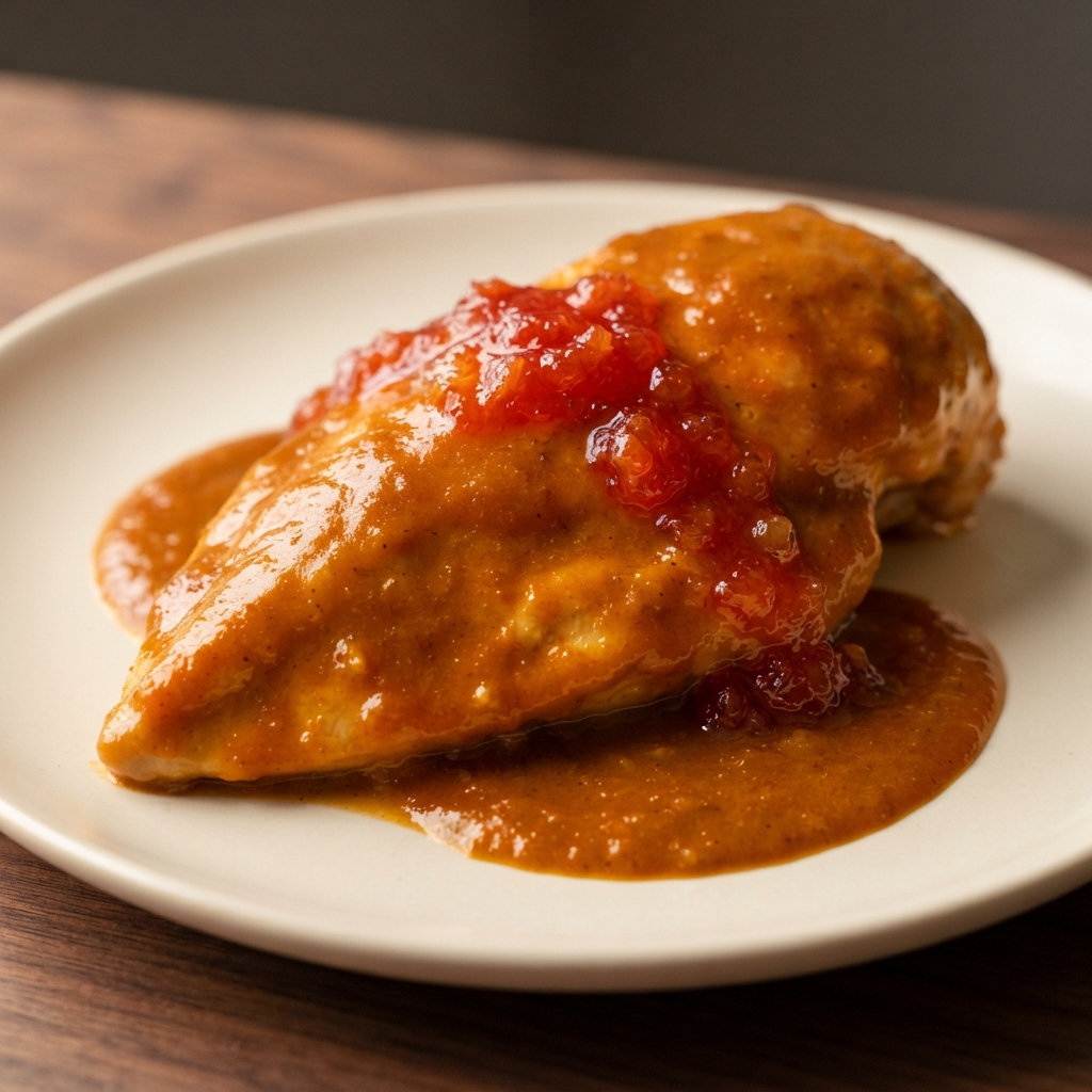 Curried Chicken with Rhubarb and Orange