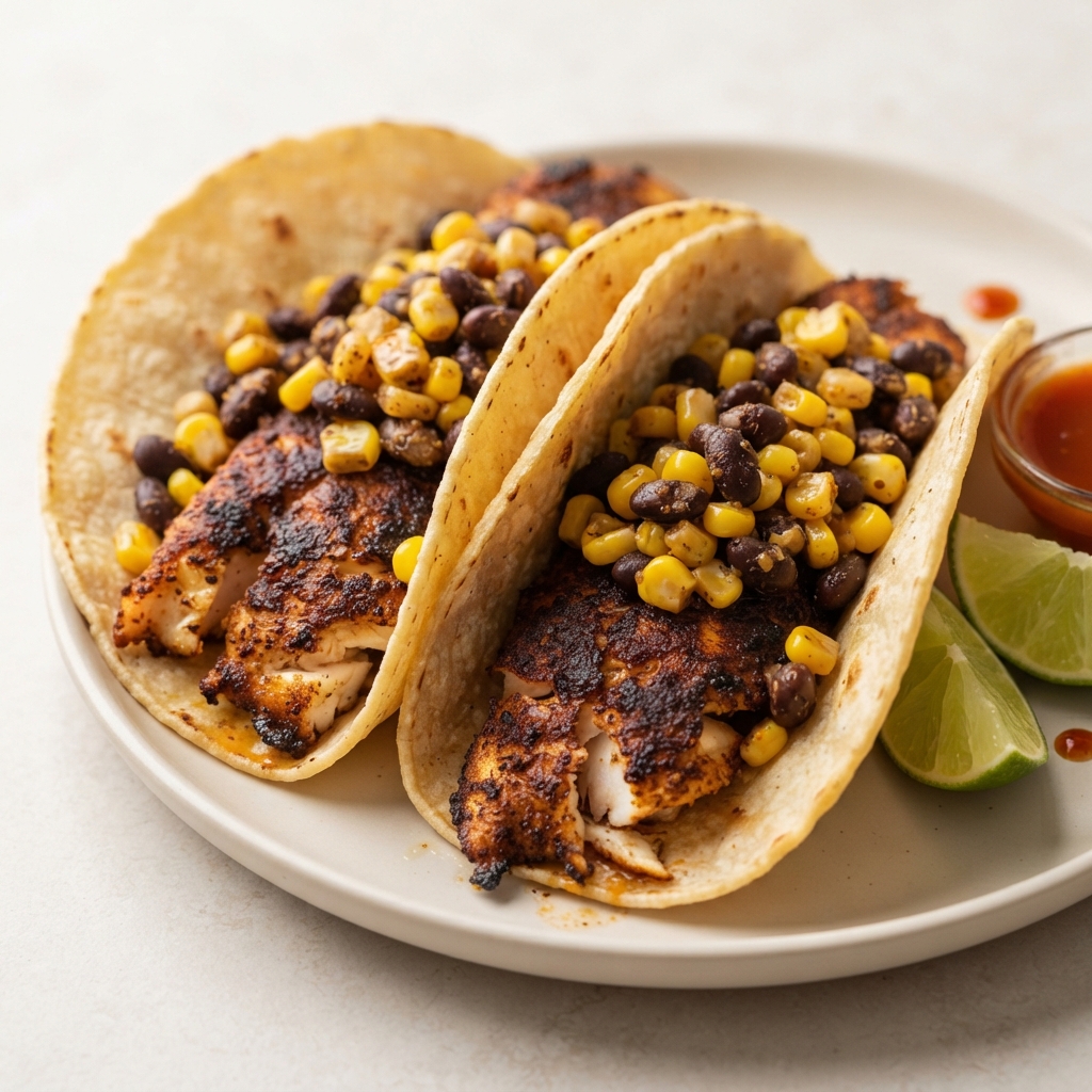Air-Fried Blackened Fish Tacos