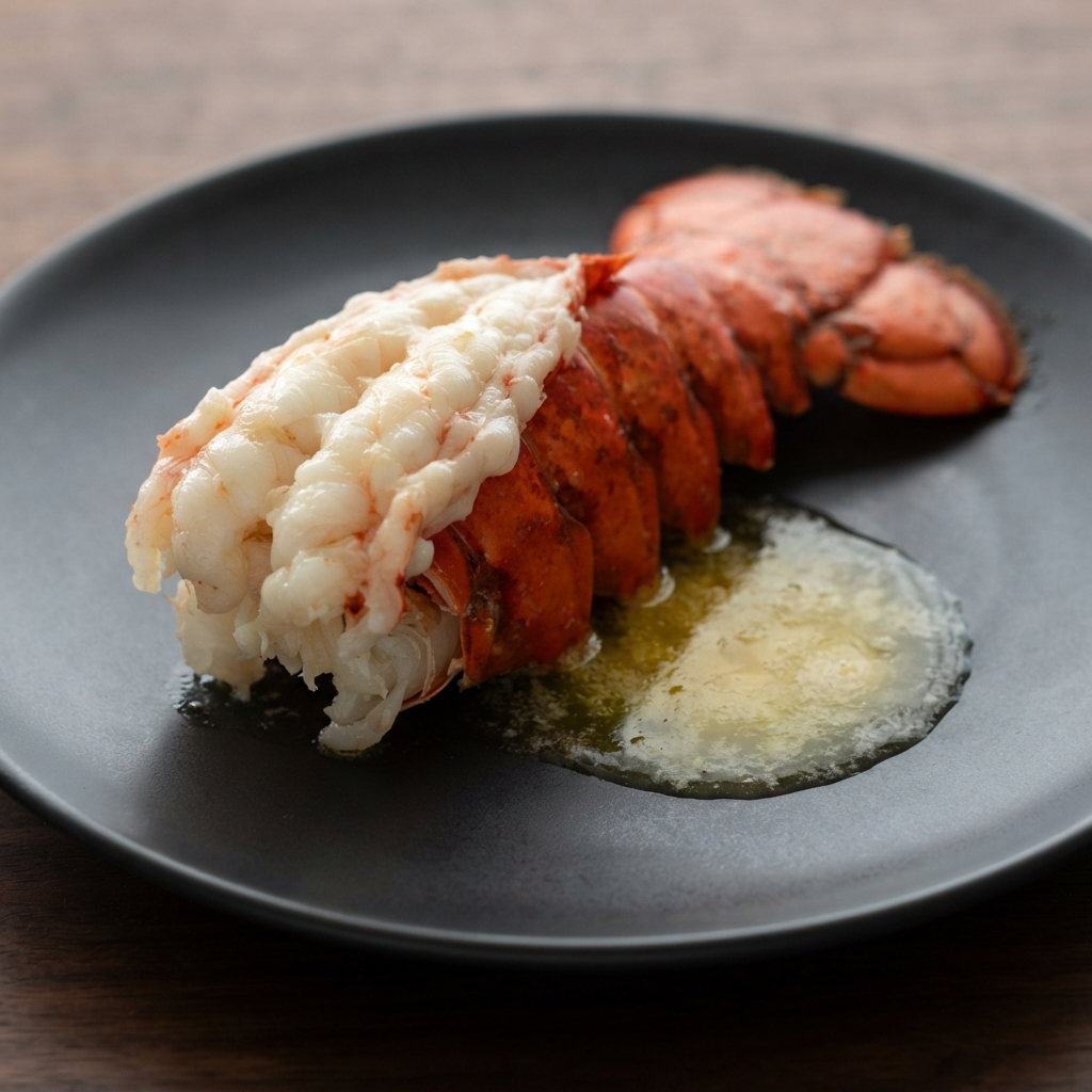 Butter-Served Steamed Lobster Tails