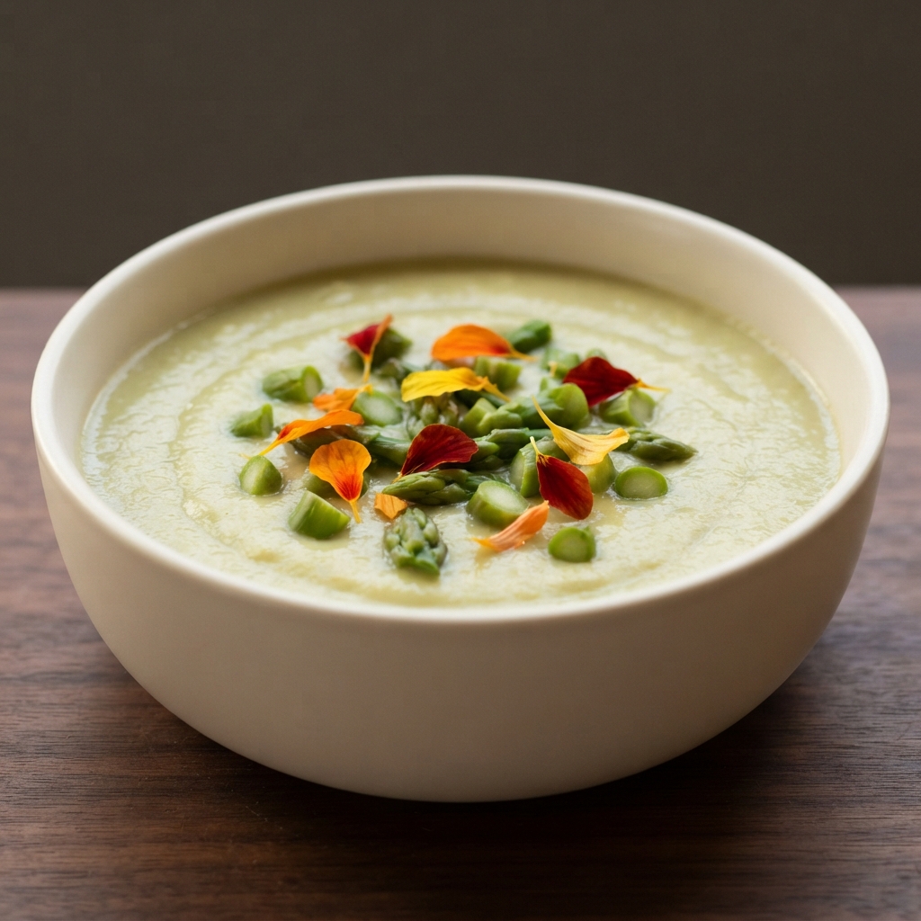 Velvety Asparagus–Cauliflower Soup