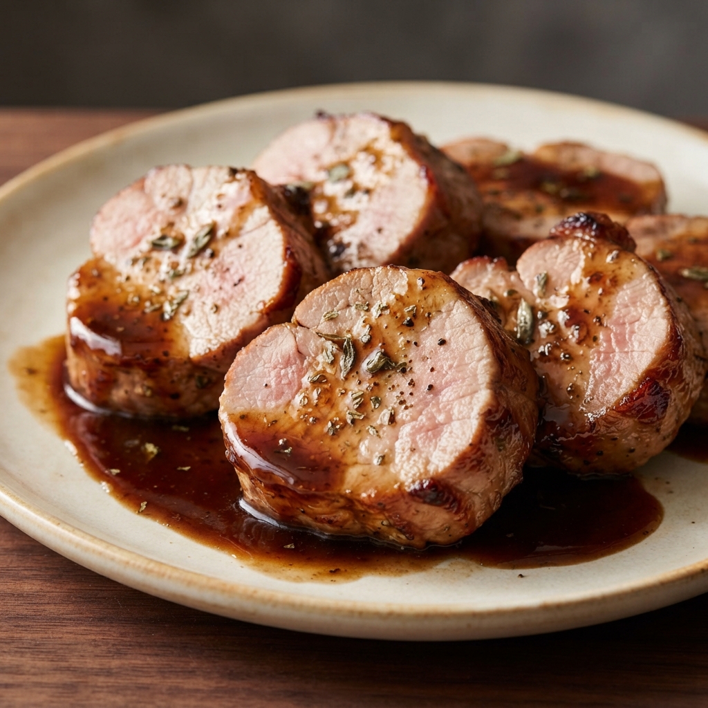 Balsamic-Brown Sugar Glazed Pork Tenderloin