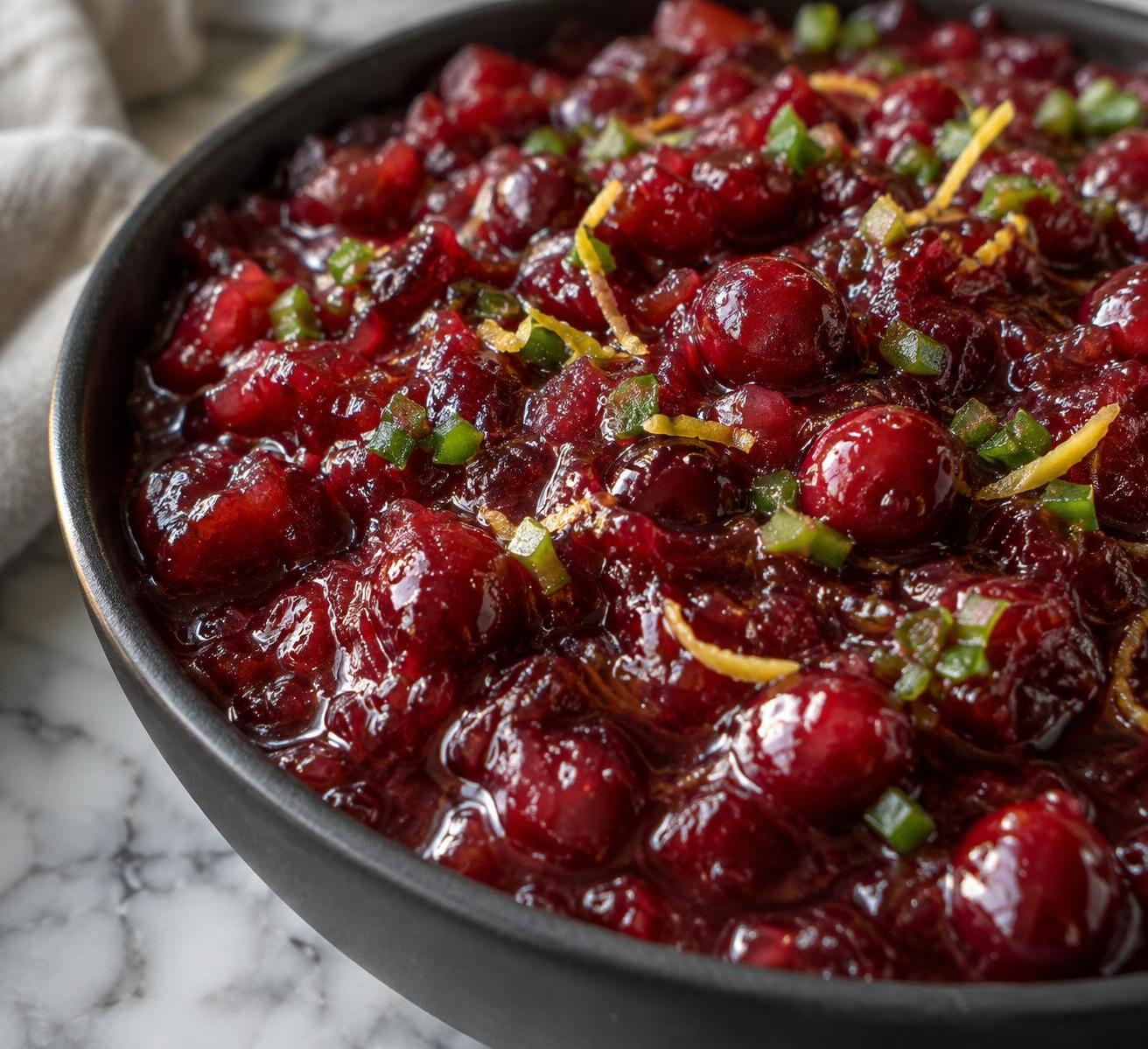 Cranberry Sauce with Jalapeño and Sherry