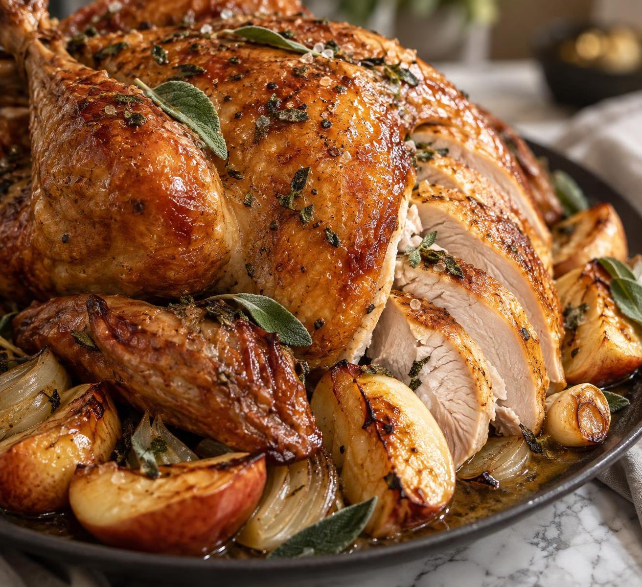 Apple-Sage Brined Holiday Turkey