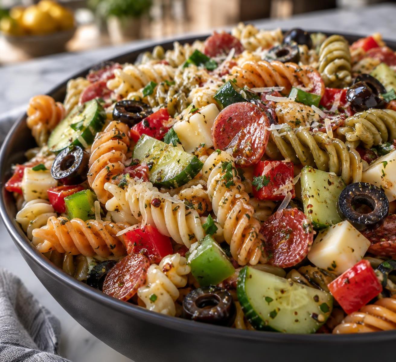 Tri-Color Pasta Salad with House Vinaigrette