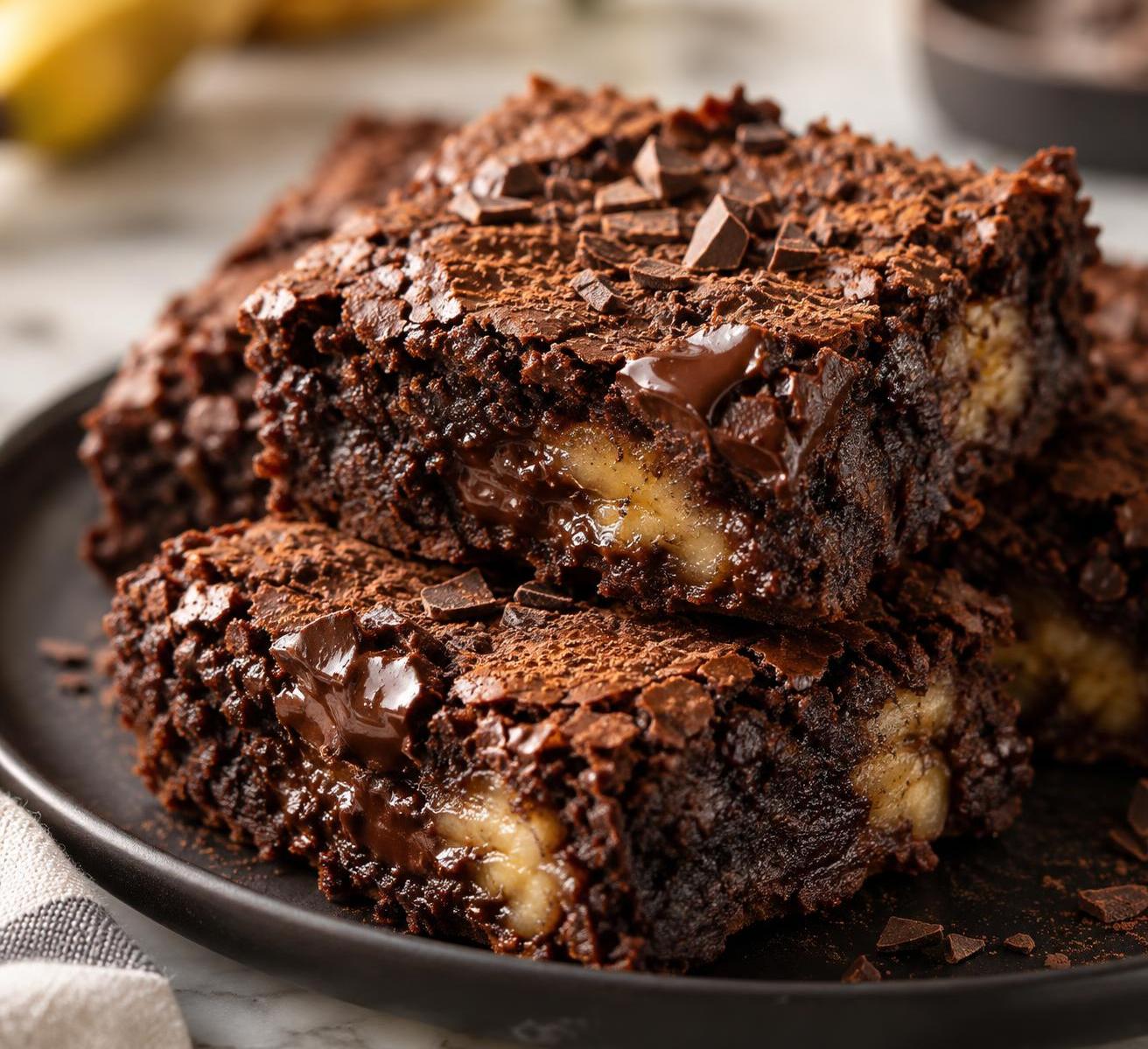 Banana-Chocolate Fudge Brownies