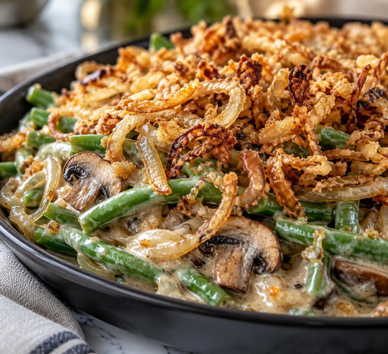 Fresh Green Bean Casserole from Scratch