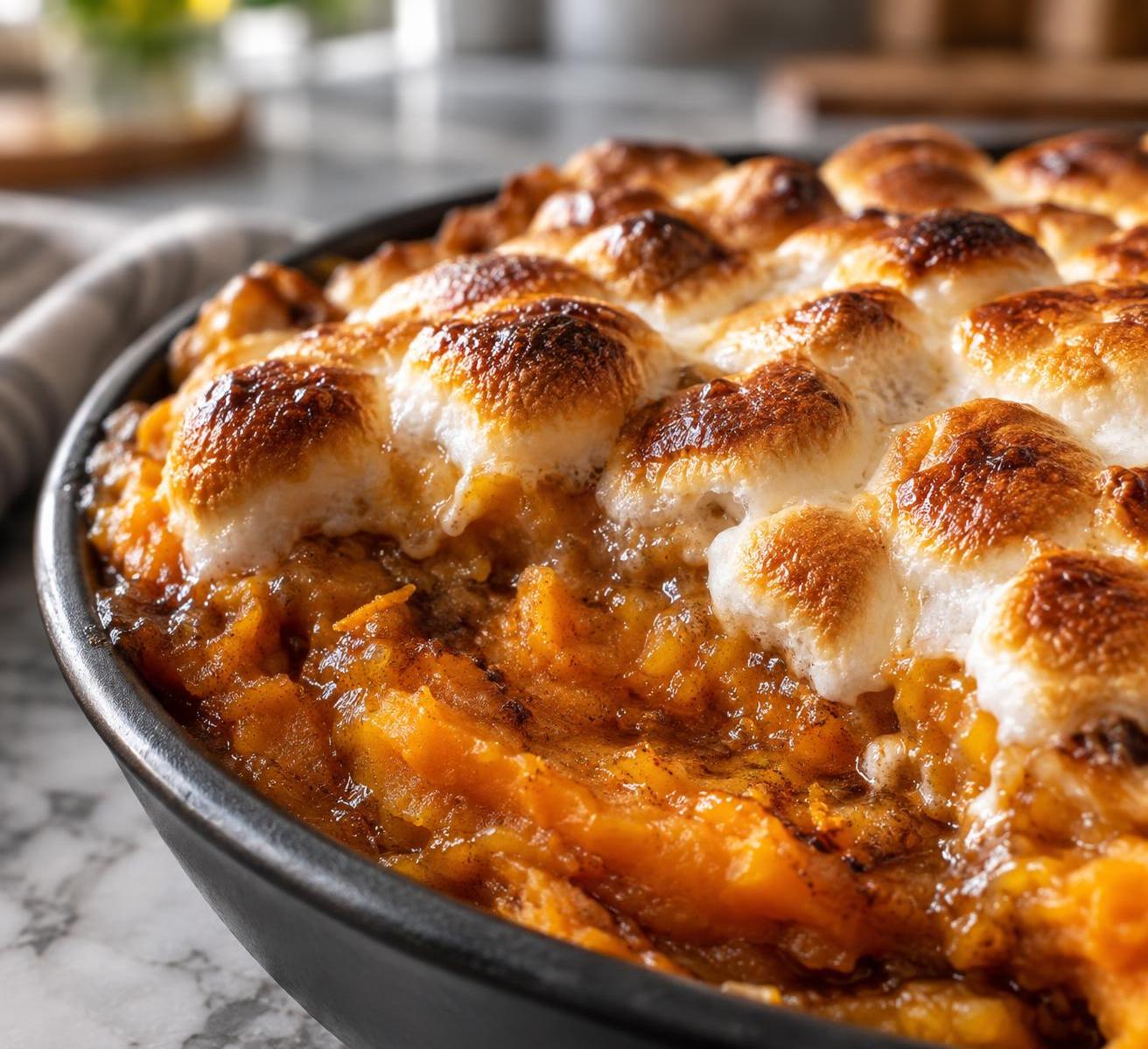 Marshmallow-Topped Sweet Potato Bake