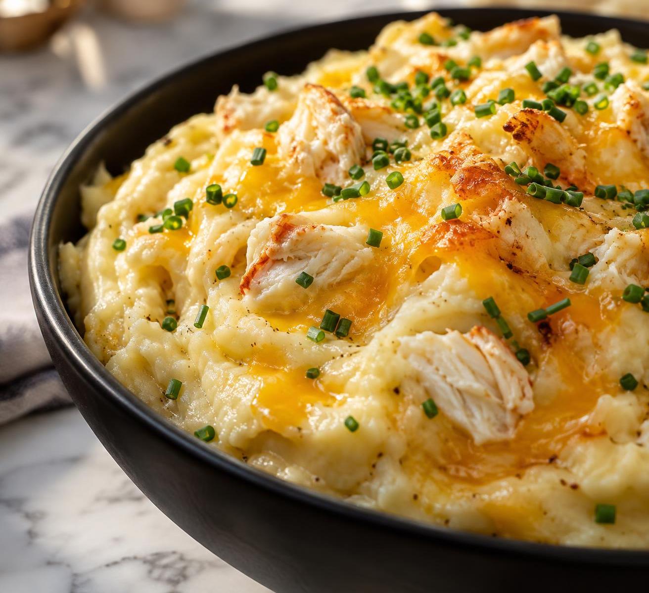Creamy Crab-Stuffed Mashed Potatoes