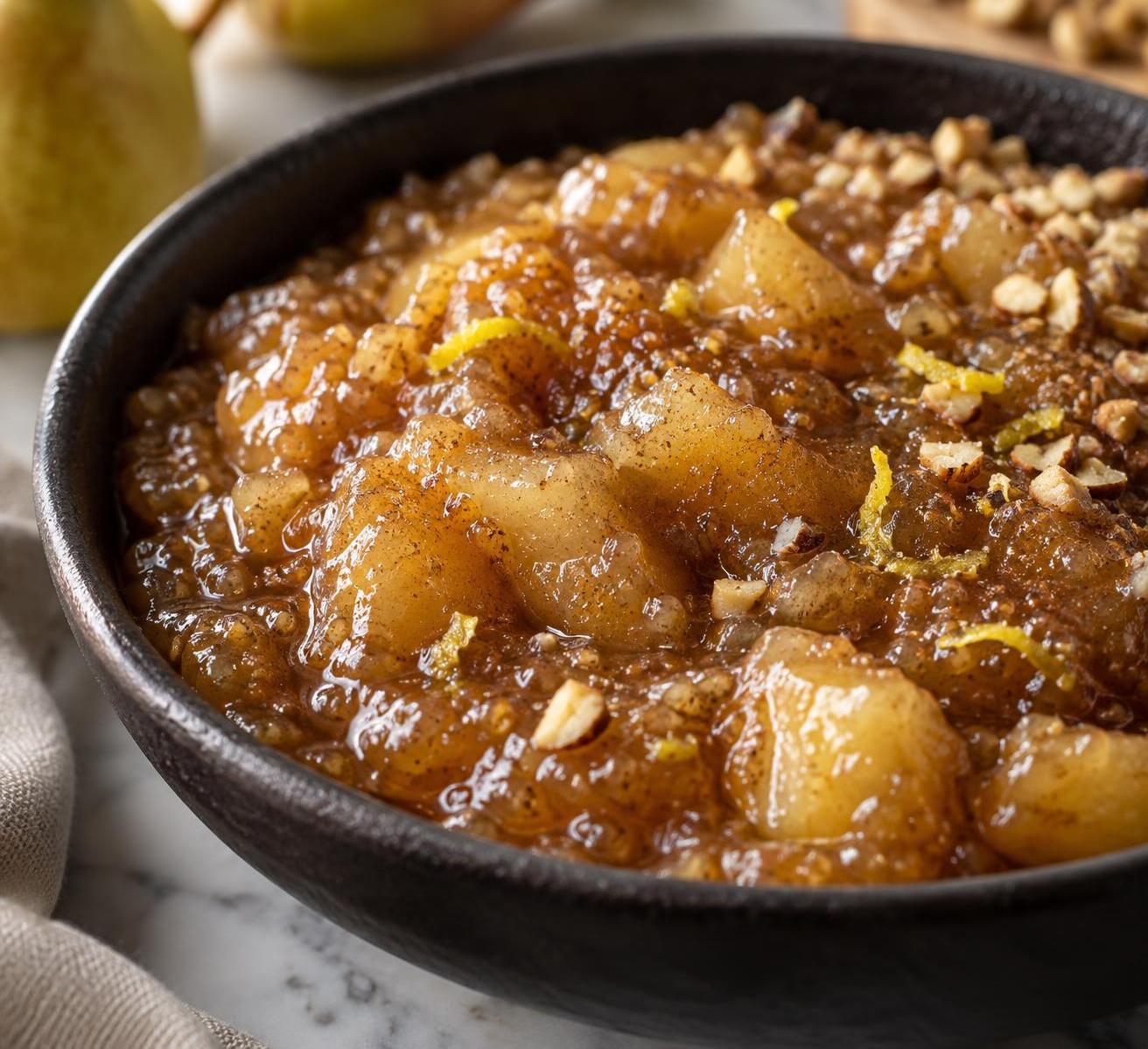 Rustic Pear Butter with Bright Lemon