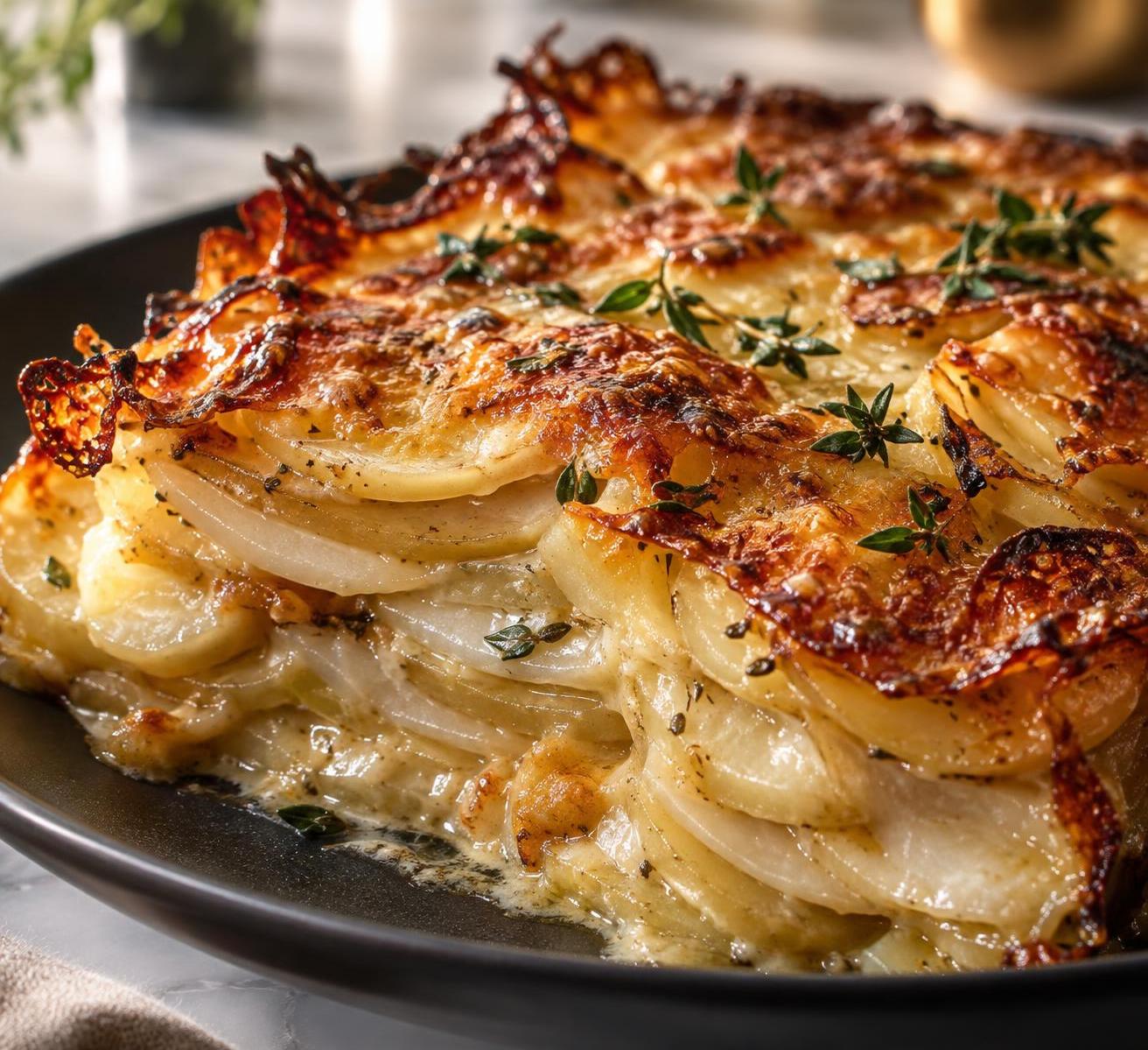 Cheesy Turnip and Potato Gratin