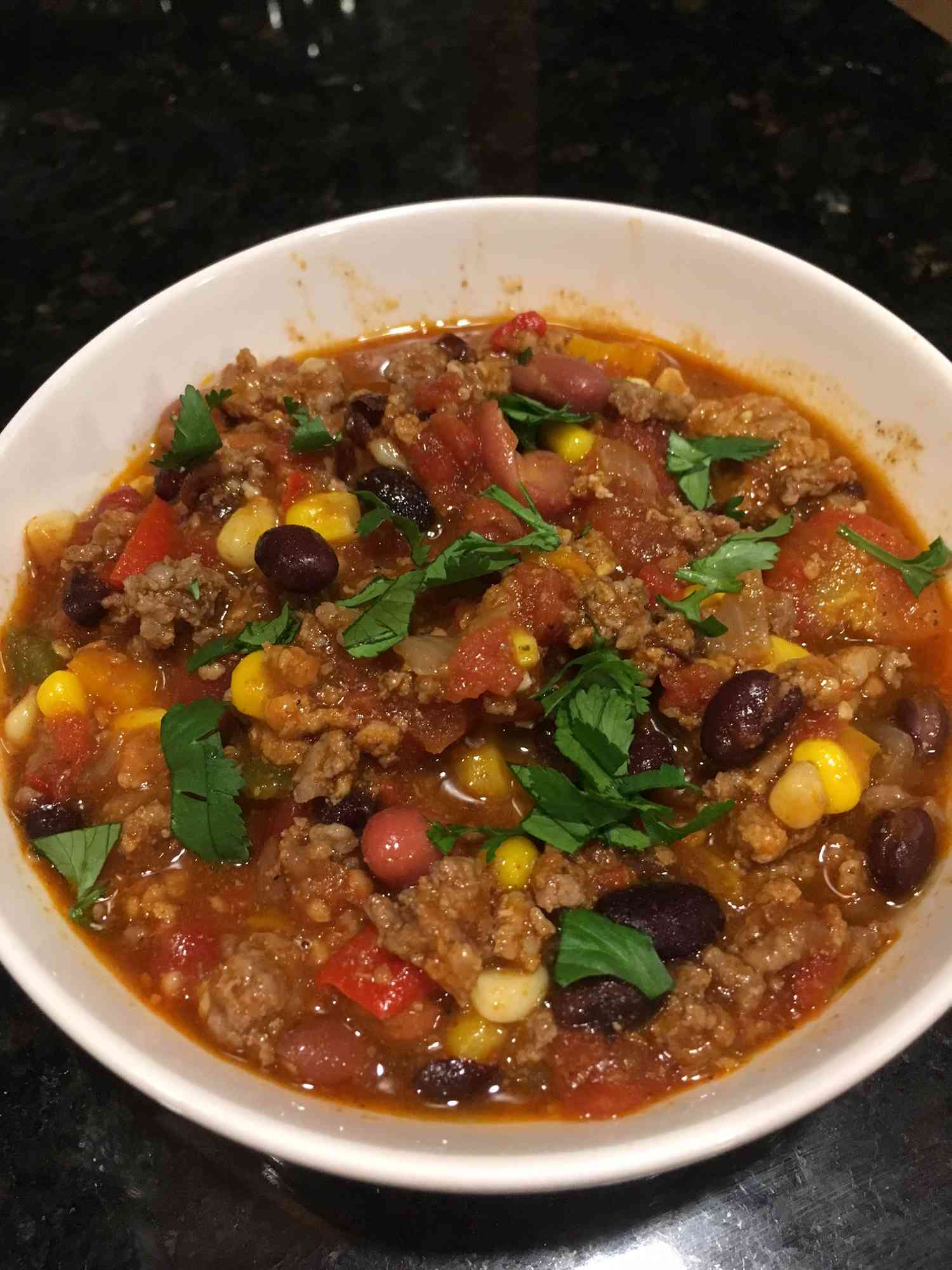 Hearty Beef and Bean Chili with Chorizo