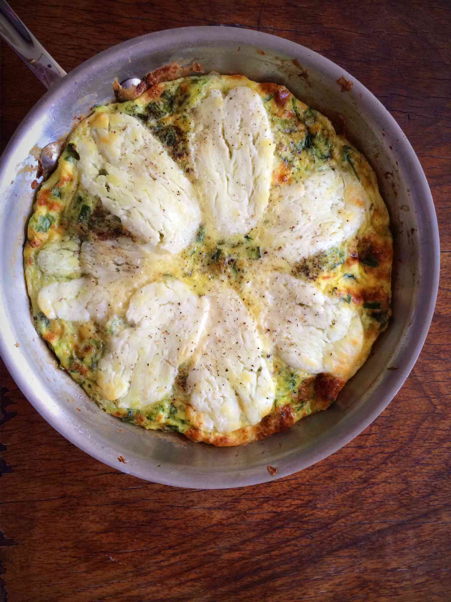 Zucchini and Halloumi Egg Frittata
